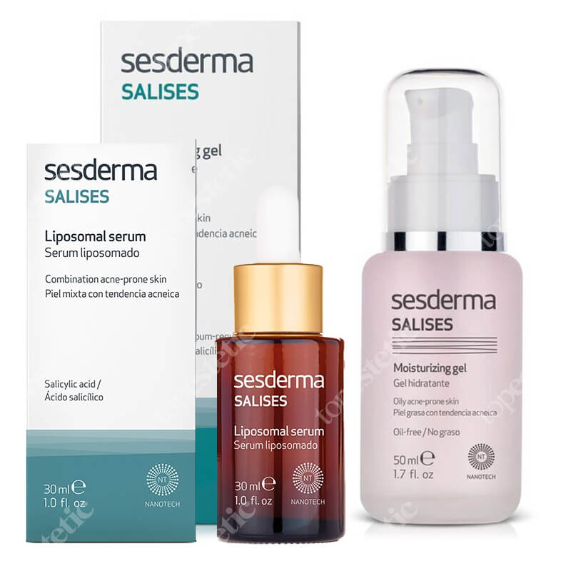 Sesderma Salises Set ZESTAW Żel nawilżający 50 ml + Serum do pielęgnacji skóry tłustej, trądzikowej 30 ml