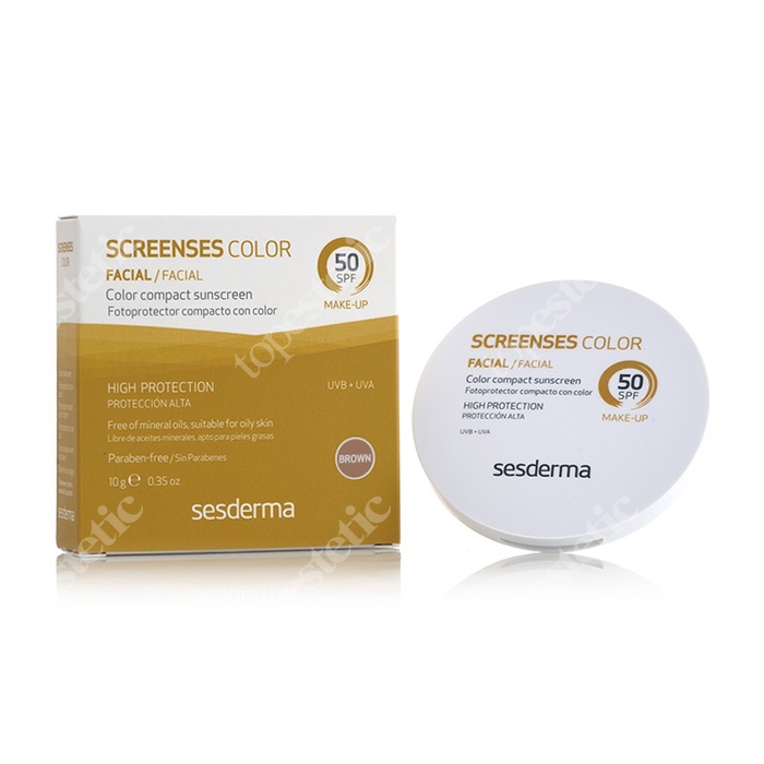 Sesderma Screenses Compacto SPF 50 Bloker koloryzujący w kompakcie (kolor Brown) 10 g