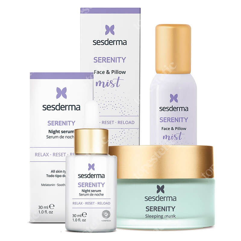 Sesderma Serenity Set 1 ZESTAW Serum liposomowe 30 ml + Maska na noc 50 ml + Mgiełka liposomalna 100 ml