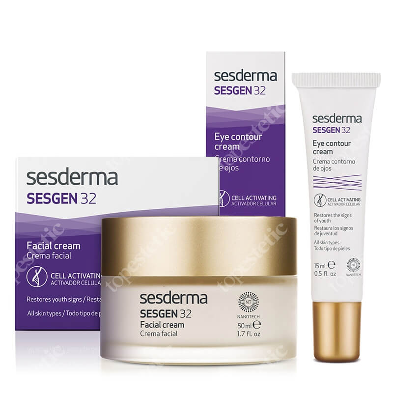 Sesderma Sesgen 32 Cream + Sesgen 32 Eye Contour Cream ZESTAW Krem odżywczy aktywujący komórki 50 ml + Krem kontur oczu 15 ml
