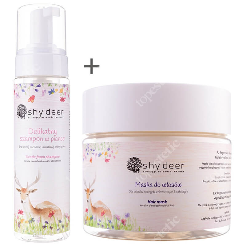 Shy Deer Gentle Foam Shampoo + Hair Mask ZESTAW Delikatny szampon w piance 200 ml + Maska do włosów 200 ml