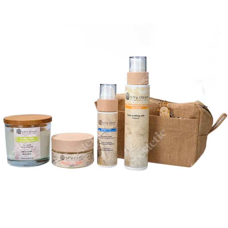 Shy Deer Rytuał Świąteczny - Pielęgnacja Ciała 2020 ZESTAW Masło 100 ml + Kompres do dłoni 100 ml + Mleczko 200 ml + Świeca 1 szt