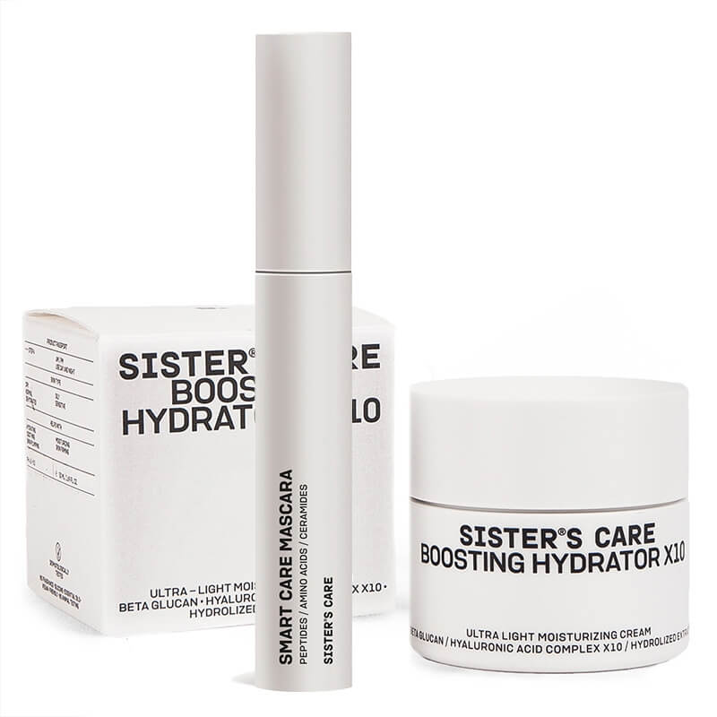 Sisters Aroma Boosting Hydrator Face Cream X10 + Smart Care Mascara ZESTAW Lekki krem-żel 50 ml + Tusz do rzęs 8 g