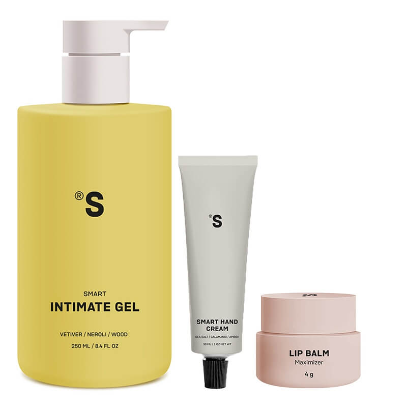 Sisters Aroma Favorite Set ZESTAW Żel do higieny intymnej 250 ml + Balsam do ust 4 g + Krem do rąk 30 ml