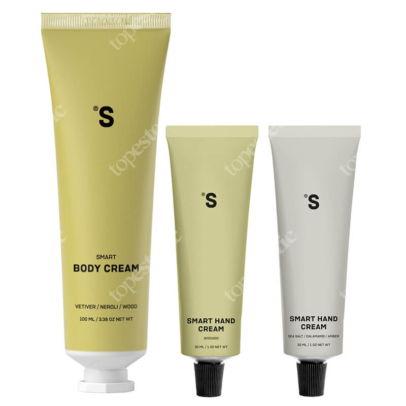 Sisters Aroma Hand Up Family Set ZESTAW Krem do rąk - Awokado 30 ml + Krem do rąk - Sól morska i bursztyn 30 ml + Balsam do ciała - Wetiweria i neroli 100 ml