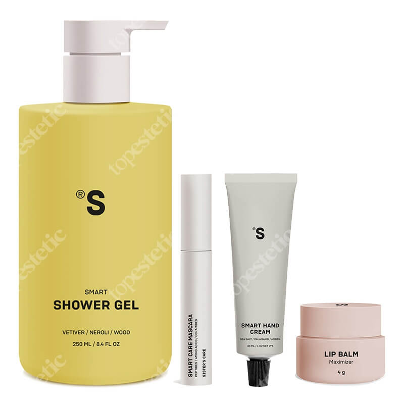 Sisters Aroma Mix Set ZESTAW Tusz do rzęs 8 g + Krem do rąk 30 ml + Balsam do ust 4 g + Żel pod prysznic 250 ml