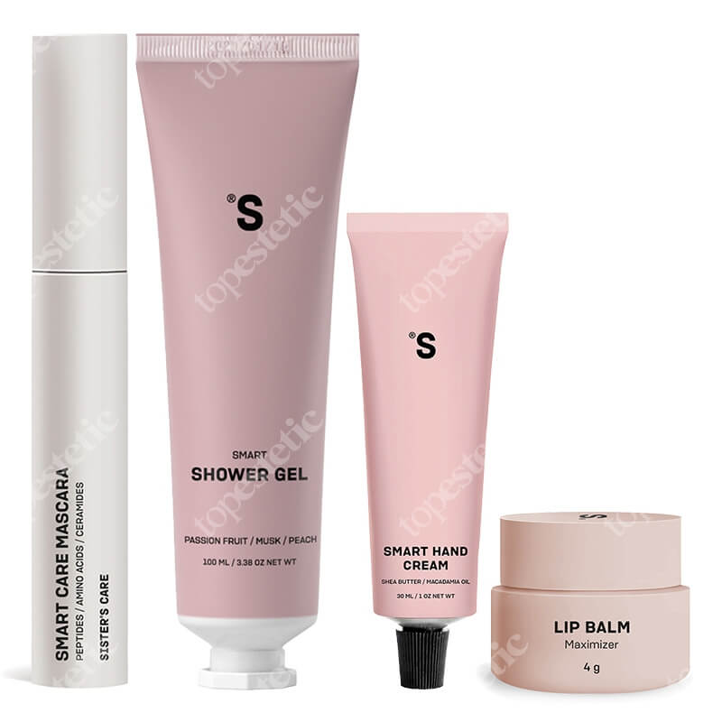 Sisters Aroma Must Have ZESTAW Balsam do ust 4 g + Żel pod prysznic 100 ml + Tusz do rzęs 8 g + Krem do rąk 30 ml