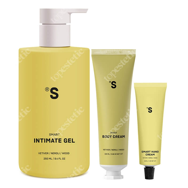 Sisters Aroma Smart Vetiver Set ZESTAW Żel do higieny intymnej250 ml + Balsam do ciała 100 ml + Krem do rąk 30 ml