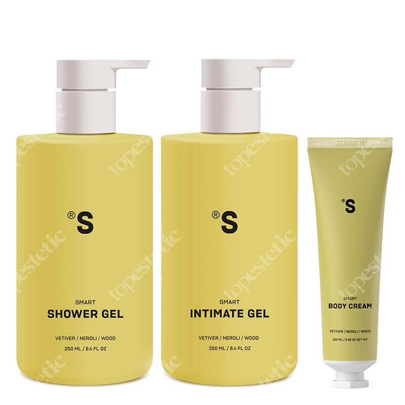 Sisters Aroma Smart Vetiver ZESTAW Żel do higieny intymnej 250 ml + Balsam do ciała 100 ml + Żel pod prysznic 250 ml