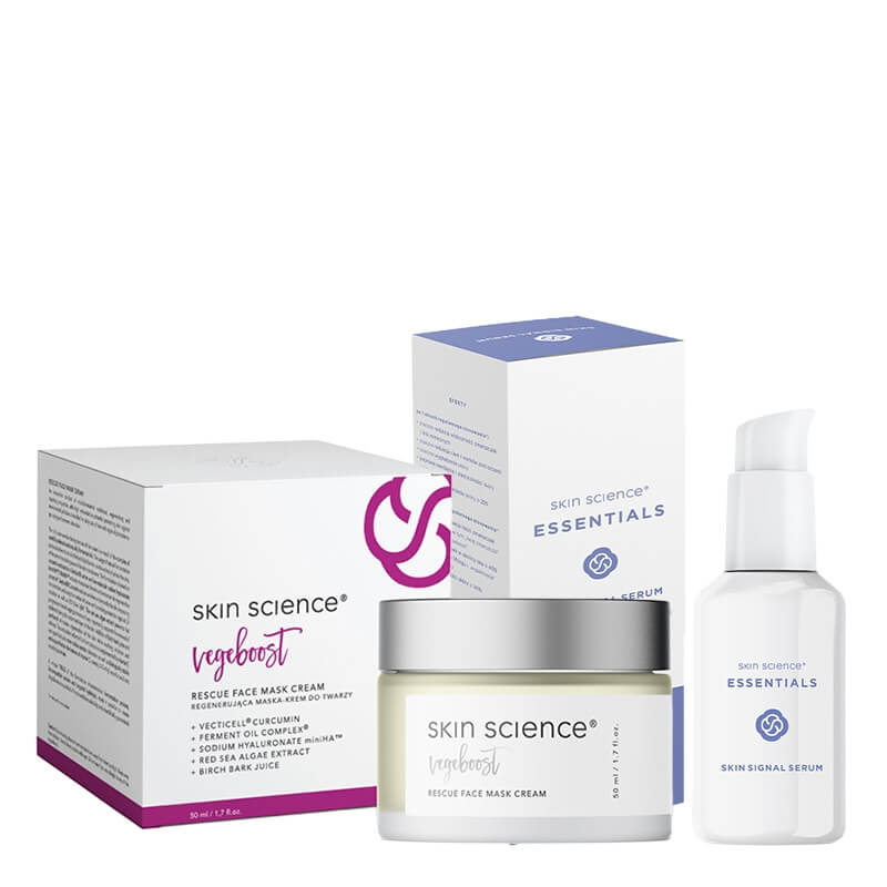 Skin Science Anti Age Set ZESTAW Ujędrniająco-liftingujące serum anti-aging 30 g + Regenerująca maska - krem do twarzy 50m
