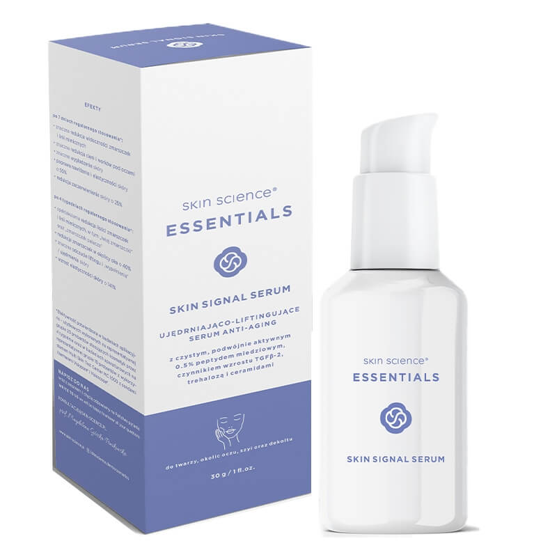 Skin Science Skin Signal Serum Ujędrniająco-liftingujące serum anti-aging z podwójnie aktywnym 0,5% peptydem miedziowym 30 g