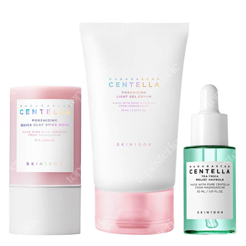 Skin1004 Beauty Face ZESTAW Serum 30 ml + Lekki żelowy krem 75 ml + Maska w sztyfcie z glinką 27 g