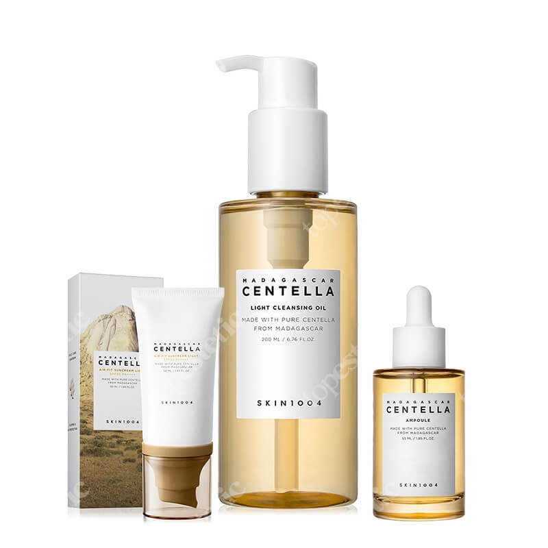 Skin1004 Favorite Set ZESTAW Olejek myjący 200 ml + Serum 55 ml + Lekki filtr przeciwsłoneczny 50 ml