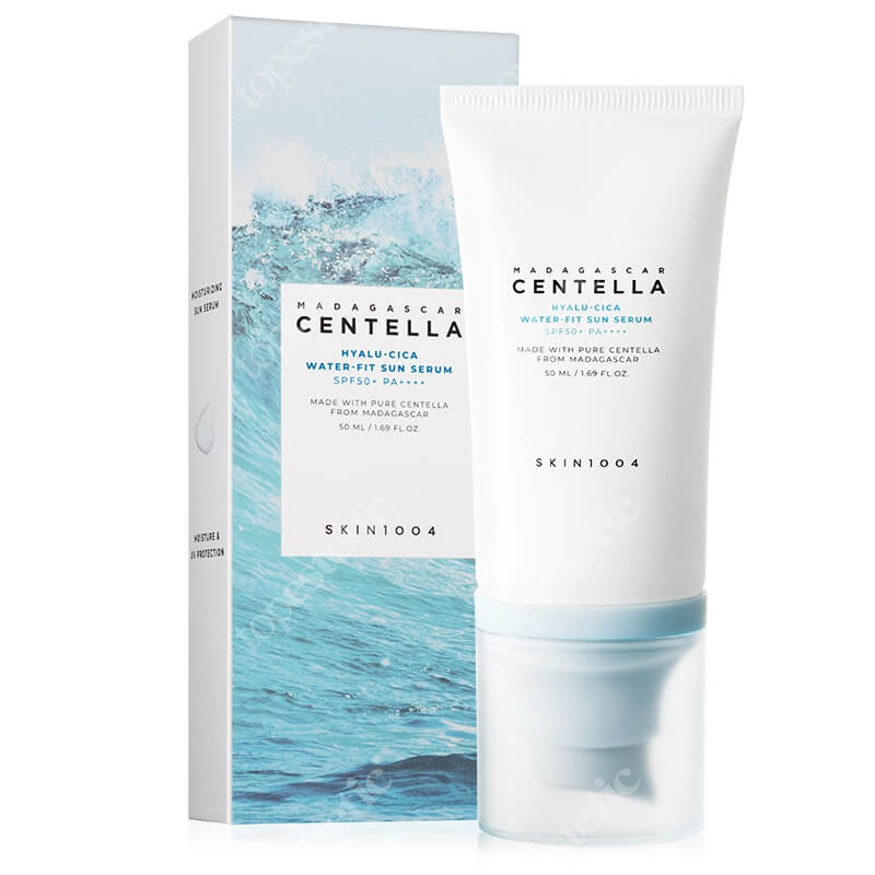 Skin1004 Centella Hyalu-Cica WATER-FIT Sun Serum SPF 50+ PA++++ Lekki nawilżający krem przeciwsłoneczny SPF 50+ PA++++ 50 ml