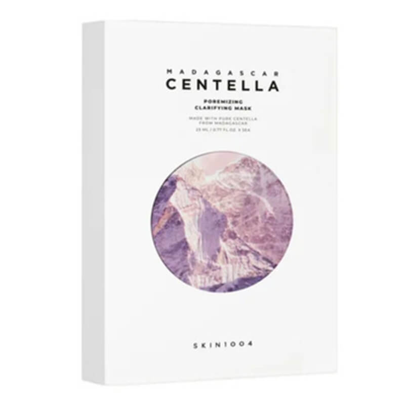 Skin1004 Madagascar Centella Poremizing Clarifying Mask ZESTAW Maska w płachcie minimalizująca widoczność porów 23 ml x 5