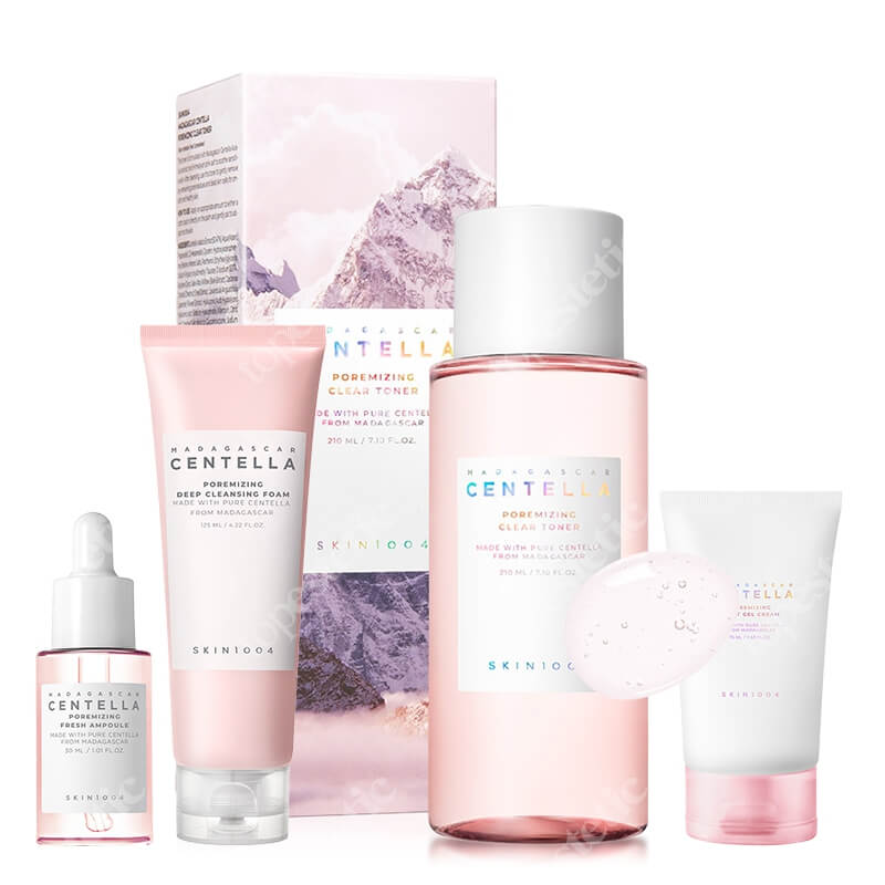 Skin1004 Poremizing Set ZESTAW Tonik 210 ml + Serum 30 ml + Krem 75 ml + Pianka do mycia 125 ml