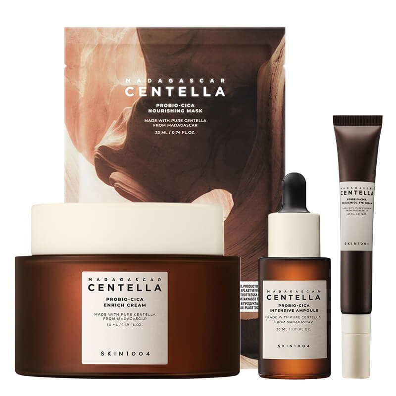 Skin1004 Probio Skin Protect Set ZESTAW Serum 30 ml + Krem pod oczy 20 ml + Krem z probiotykami 50 ml + Regenerująca maska w płachcie 22 ml