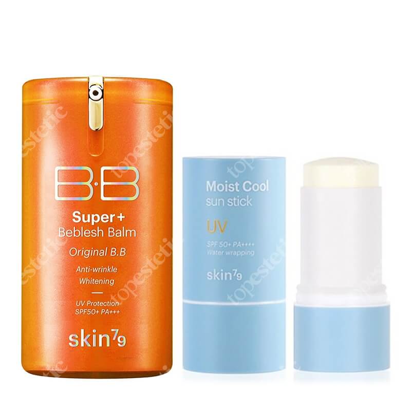 Skin79 Sun Stick UV SPF 50 + Beblesh Balm Orange SPF 50+ PA+++ ZESTAW Ochronny sztyft nawilżająco-chłodzący 23 g + Krem BB z filtrem 40 g