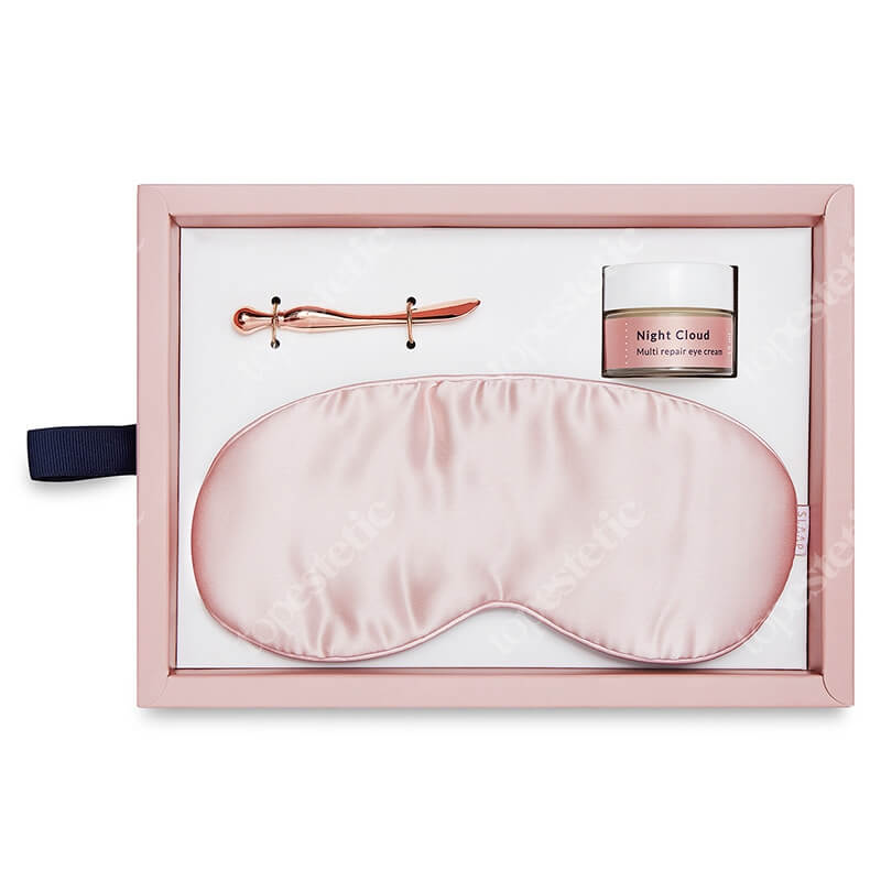 Slaap Night Cloud + Silk Mask Rose ZESTAW Krem do pielęgnacji okolic oczu 15 ml + Jedwabna opaska na oczy do spania (różowa) 1 szt.