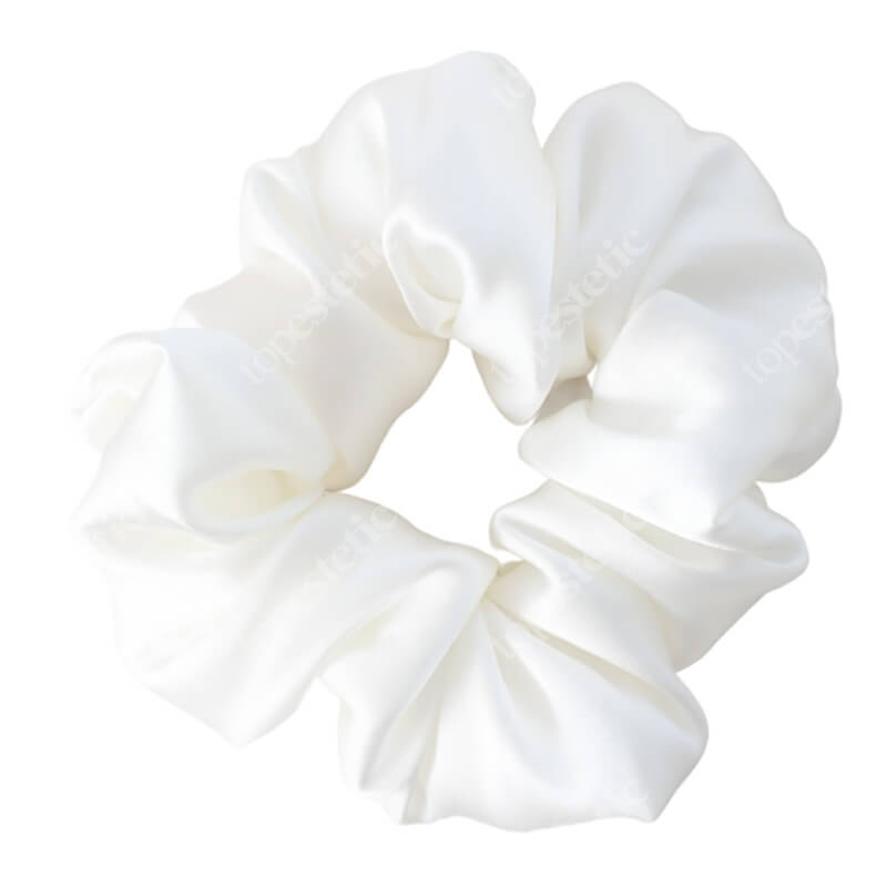 Slaap Scrunchie White Jedwabna gumka do włosów - biała 1 zt