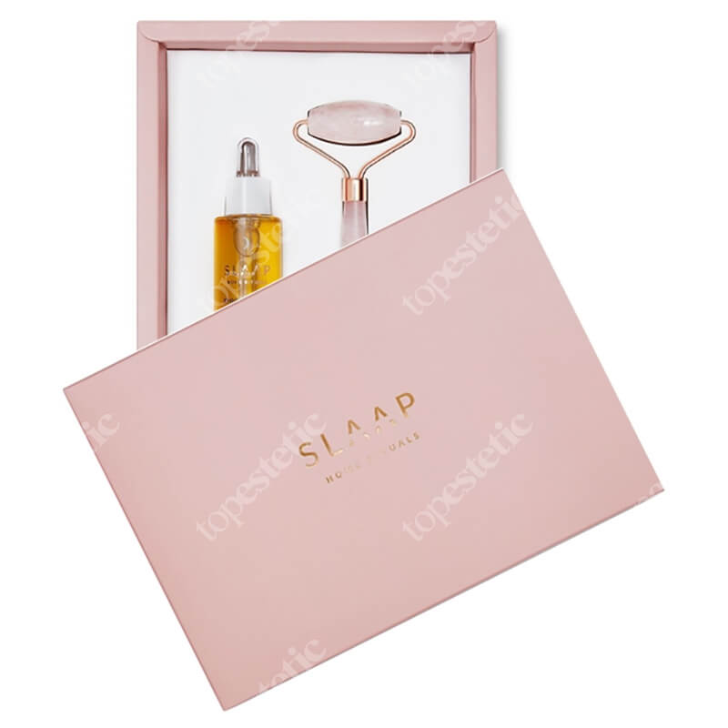 Slaap Wieczorny Rytuał ZESTAW Roller z różowego kwarcu 1 szt. + Wielozadaniowe serum noc 30 ml