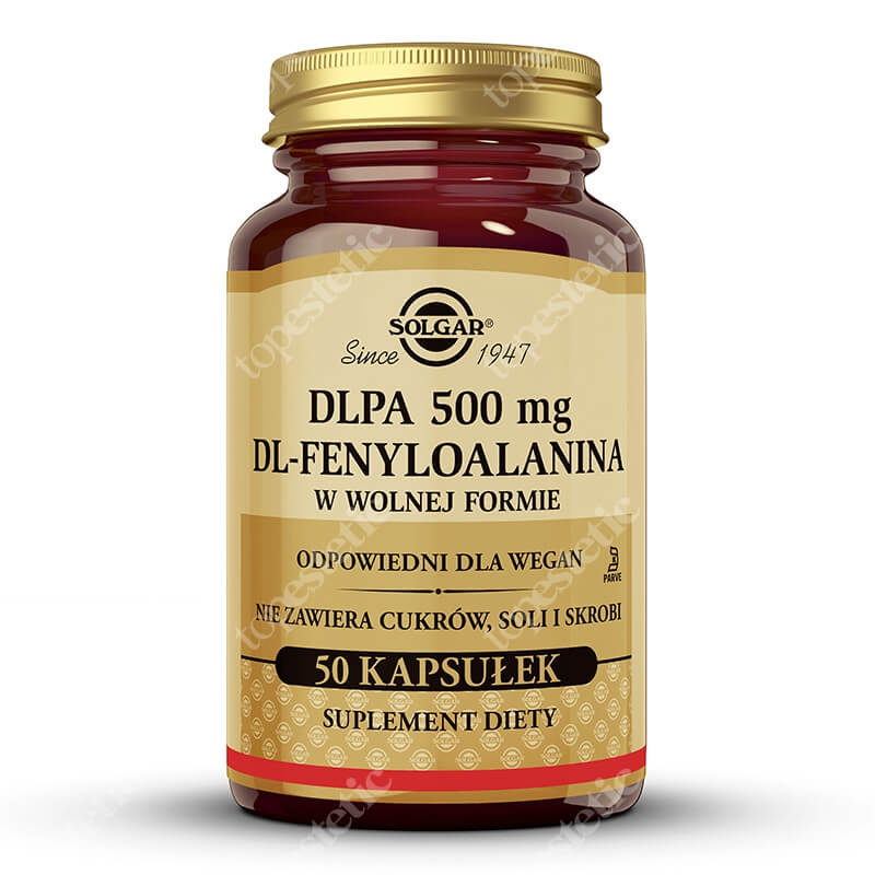 Solgar DLPA D i L-fenyloalanina w wolnej formie 500 mg 50 kapsułek