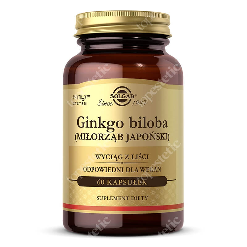 Solgar Ginkgo Biloba Miłorząb japoński 60 kapsułek
