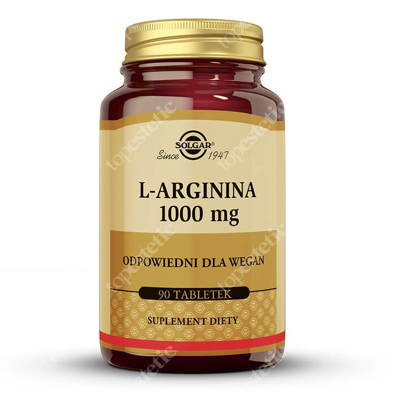 Solgar L-arginina 1000 mg W postaci wolnej 90 tabletek