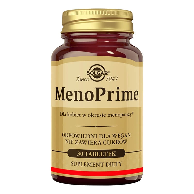 Solgar MenoPrime Dla kobiet w okresie menopauzy 30 tabletek