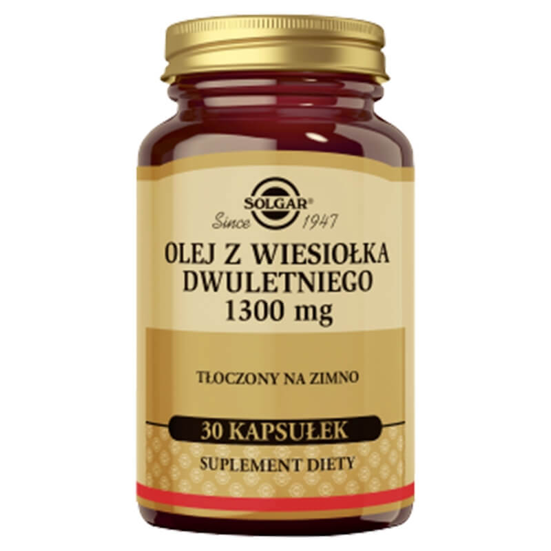 Solgar Olej z wiesiołka dwuletniego 1300 mg tłoczony na zimno 30 kapsułek