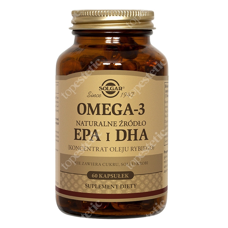 Solgar Omega 3 Naturalne źródło EPA i DHA. Koncentrat Oleju Rybiego 60