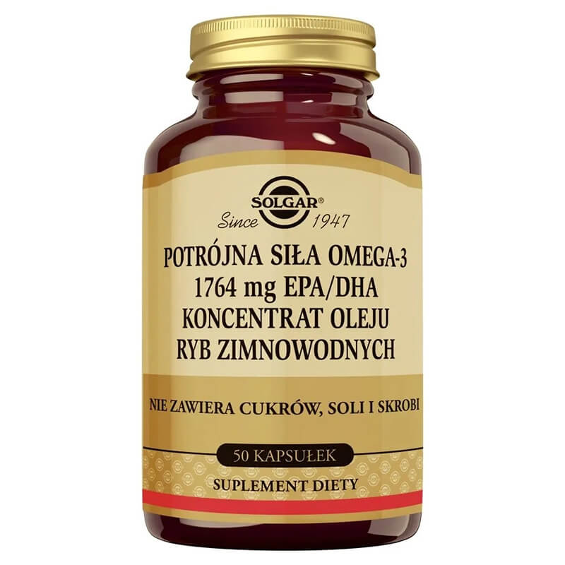 Solgar Potrójna siła omega-3 1764 mg EPA/DHA 50 kapsułek