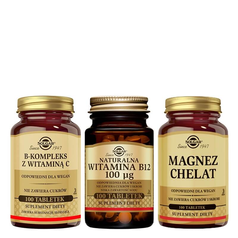 Solgar Vitamin Set ZESTAW 100 tabletek + Suplement diety 100 tabletek + Suplement diety tab. 100 szt