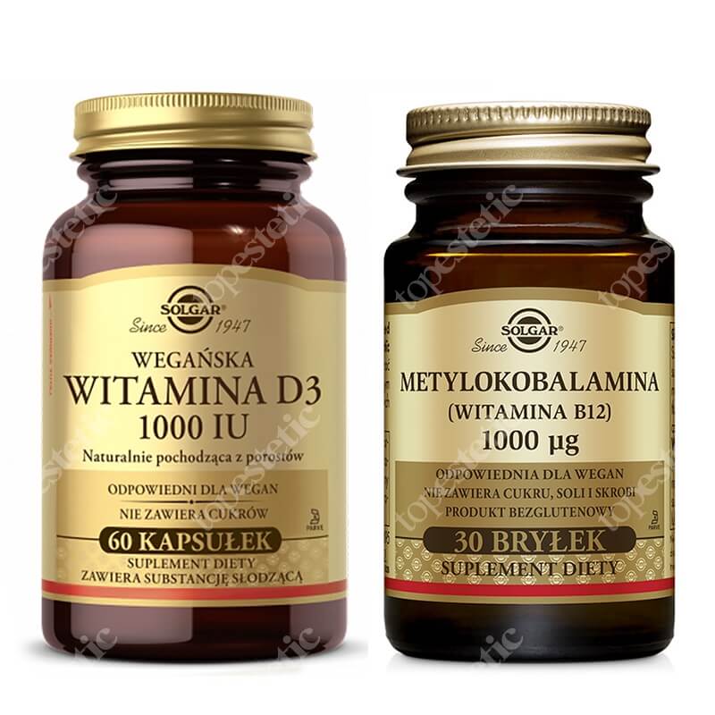 Solgar Wegan Diet ZESTAW Witamina (b12) 1000ug 30 bryłek + Suplement diety 60 kaps.