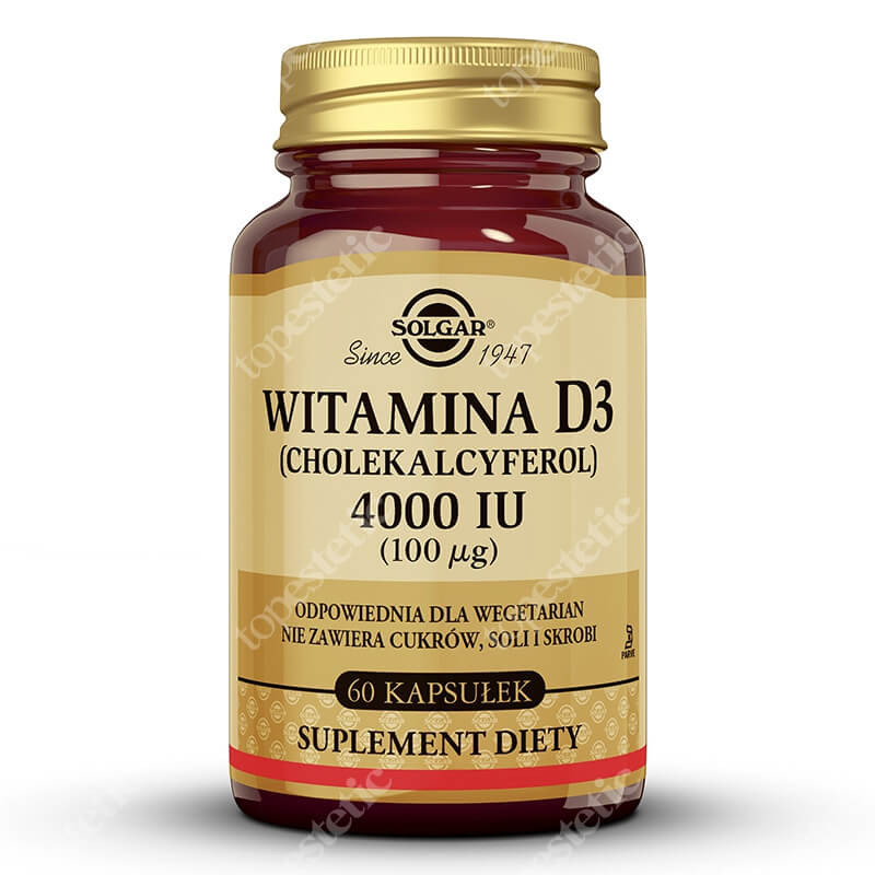 Solgar Witamina D3 4000 IU (100ug) Cholekalcyferol 60 kaps.