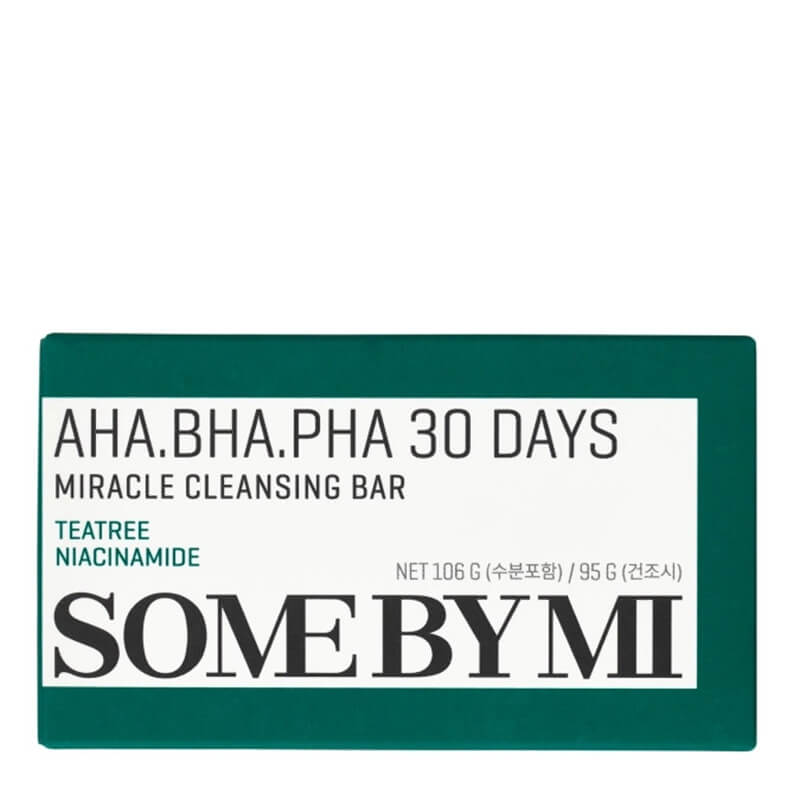Some By Mi 30 Days Miracle Cleansing Bar Mydło z naturalnymi kwasami AHA i BHA przeznaczone do kuracji oczyszczającej skóry trądzikowej 95 g