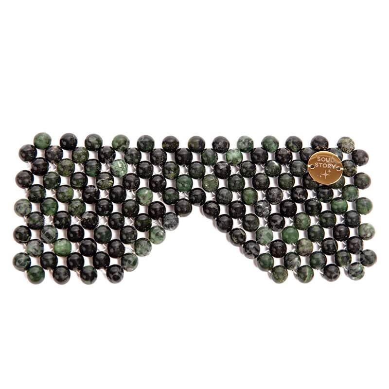 Soul Story Dark Green Jade Natural Eye Mask Maska na oczy z naturalnych kamieni jadeitowych 1 szt