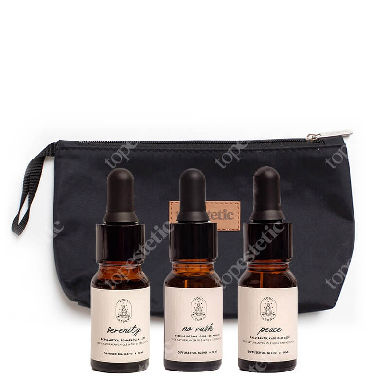 Soul Story Diffuser Oil Blend Set ZESTAW Blend olejków eterycznych 3 x 10 ml + Kosmetyczka 1 szt