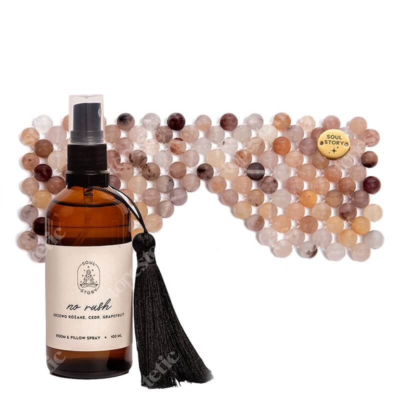 Soul Story Relaxing Ritual ZESTAW Mgiełka zapachowa 100 ml + Maska na oczy z naturalnych kamieni jadeitowych 1 szt