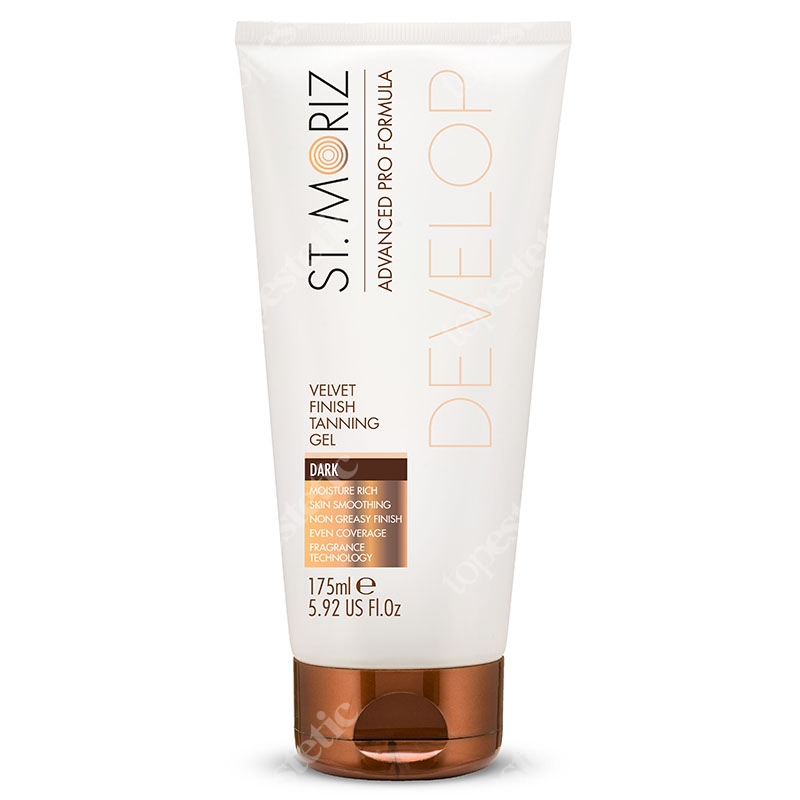 St Moriz Velvet Finish Tanning Gel Dark Żel samoopalający korygujący niedoskonałości (ciemny) 175 ml