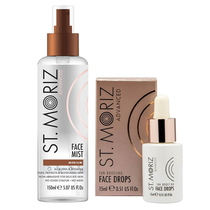 St Moriz Face Tan ZESTAW Samoopalająca mgiełka do twarzy 150 ml + Serum samoopalające do twarzy 15 ml