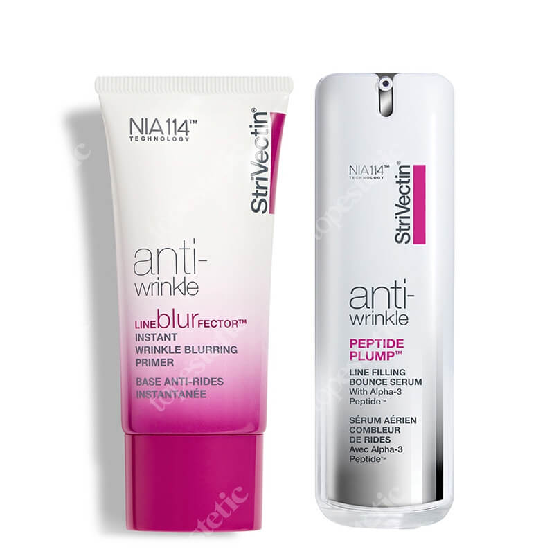 Strivectin Anti Wrinke Set ZESTAW Serum wypełniające linie i zmarszczki 30 ml + Baza natychmiastowa korekta zmarszczek 30 ml