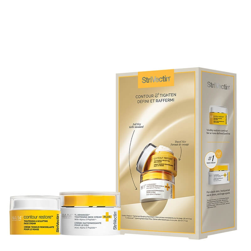 Strivectin Contour And Tighten Set ZESTAW Napinający krem na szyję i dekolt 30 ml + Krem napinający do twarzy 30 ml