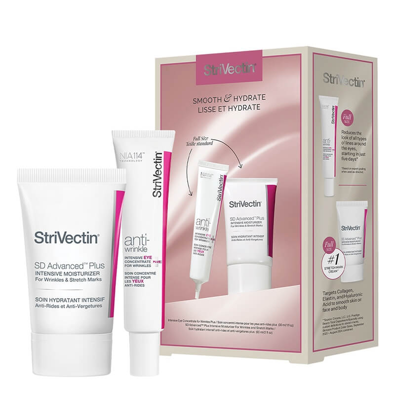 Strivectin Smooth And Hydrate Set ZESTAW Peptydowy krem nawilżający 60 ml + Silnie działający krem przeciw zmarszczkom pod oczy 30 ml