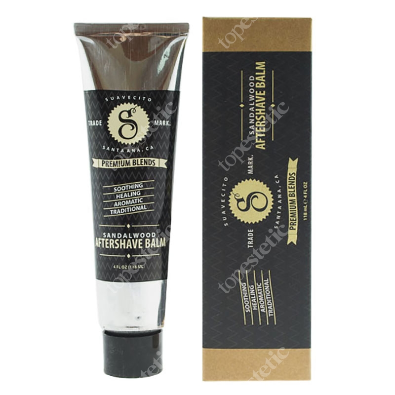 SuaVecito Premium Aftershave Sanalwood Balsam po goleniu, wyciąg z drzewa sandałowego 113 g
