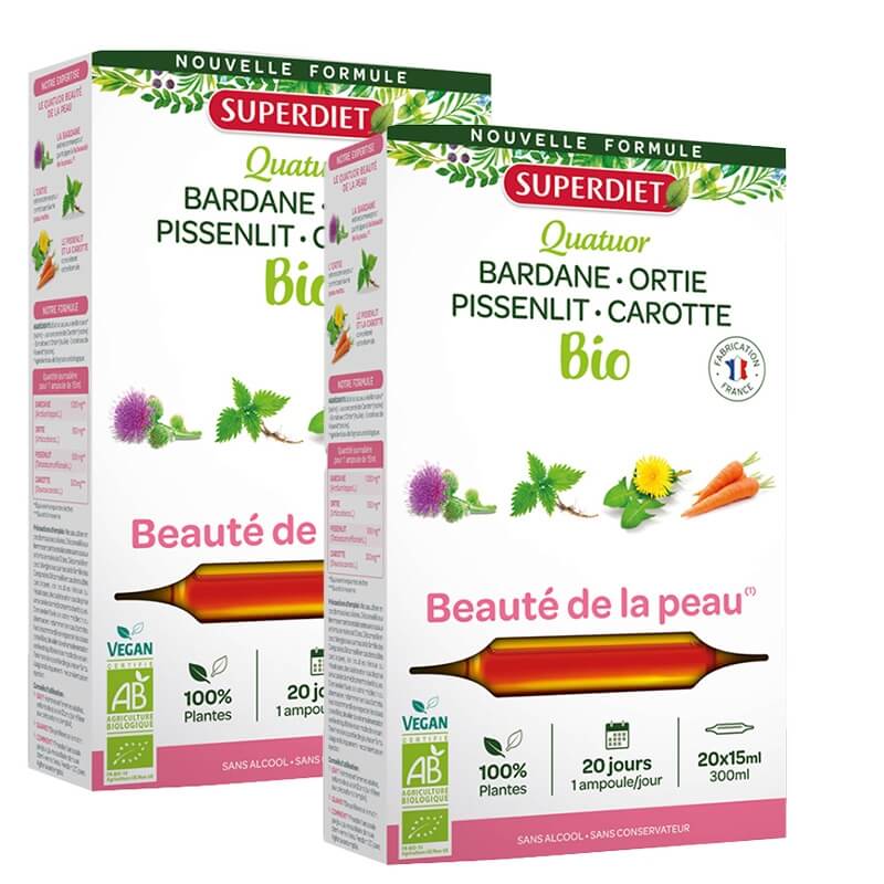 Super Diet Bardane Beaute Peau x 2 ZESTAW Suplement diety 20x15 ml x 2