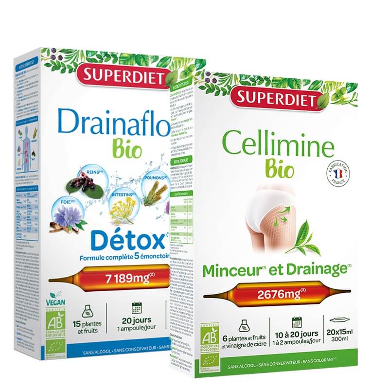 Super Diet Detox + Slimming ZESTAW Detoksykacja 20 x 15 ml + Wyszczuplanie 20 x 15 ml