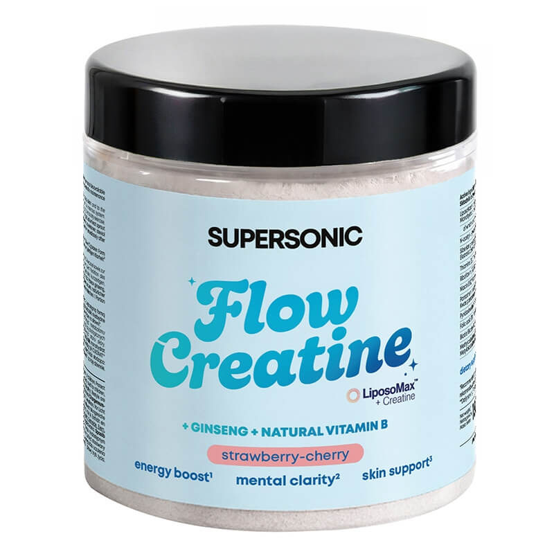 Supersonic Flow Creatine Kreatyna liposomalna z żeń-szeniem (smak truskawka-wiśnia) 150 g