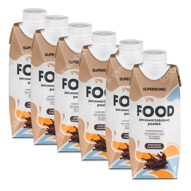 Supersonic Food Ready to Drink Pełnowartościowy posiłek - kremowa czekolada 6x330 ml