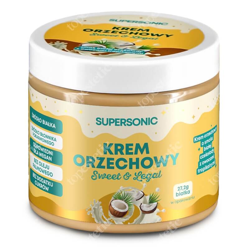 Supersonic Peanut Spread Krem orzechowy o smaku białej czekolady z owocami tropikalnymi 160 g